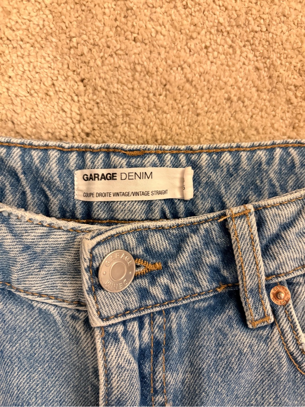 Garage Light Blue Straight Leg Jeans